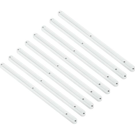 Glissières de Tiroir, 8 Pièces 300mm - Glissières de Tiroir en Plastique, Rails de Guidage Rainurés Montés sur le Côté pour Tiroirs de Meubles (Blanc)