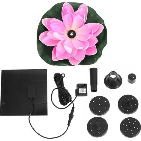 Fontaine solaire Lotus, pompe à eau créative pour bassin à poissons et décoration de jardin (1/5)