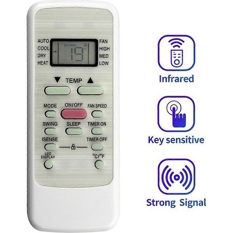 Ersetzen Sie die Fernbedienung RG51F2(2)/EFU1 für die Midea Klimaanlage RG51F2(2)/EFU1. (1/5)