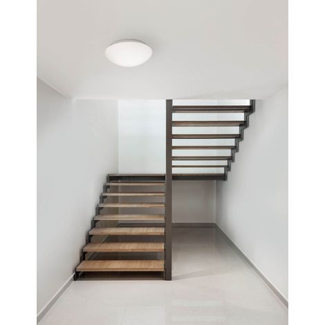 Plafoniera Nova Luce Brest vetro bianco Ø 23 cm E27 dimmerabile per soggiorno rif. 832401 (1/3)