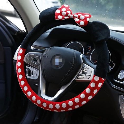 Couverture de volant de bande dessinée mignonne Accessoires auto de voiture Mickey Couverture intérieure Femmes de direction Minnie (1/3)
