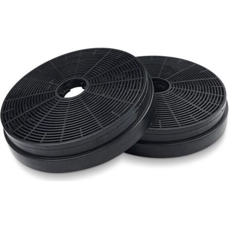 Pack de 2 filtres à charbon actif pour hotte aspirante Ø175 mm – Épaisseur 35 mm – Compatible Respekta MIZ0031, Klarstein, PKM CO4 (1/5)