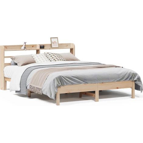 Maison Exclusive - Massivholzbett ohne Matratze 150x200 cm Kiefer