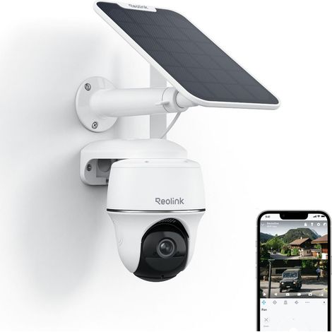 Reolink – Caméra de surveillance 4G sans fil 2K 4MP – Vision nocturne – Pan 355° Tilt 140° – Zoom numérique 16x – Détection intelligente