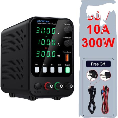 Alimentation DC réglable, sortie 030V, courant 10A (1/2)