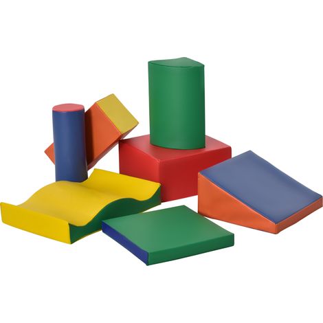 Blocs Espuma pour enfants 1-3 ans - Jeu de construction 7 pièces - 60x40x11 cm - Multicolore