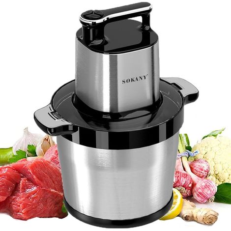1500W Electric Meat Grinder with Stainless Steel Bowl 8L, Small Mixer with 3 Speed Levels and 6 Stainless Steel Blades (1/5)