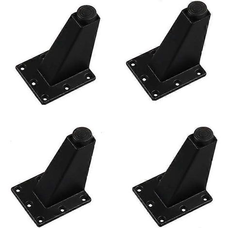 Verstellbare Möbelfüße aus Metall, 4er-Set, matt schwarz, 8,1 cm (3,2 Zoll), modernes Metall, Ersatzfüße für Sofa, Couch und Stuhl (OT-3,2 Zoll, schwarz)
