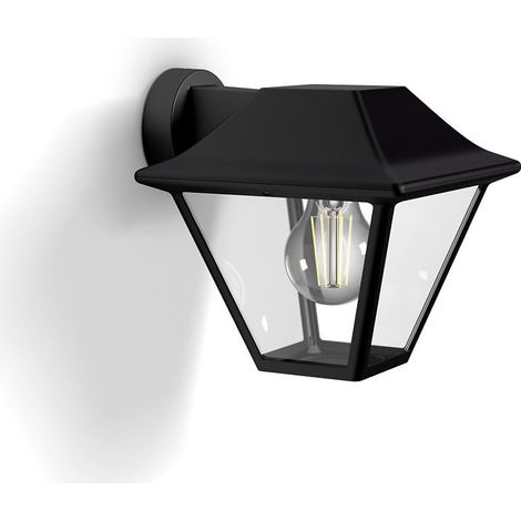 Applique murale extérieure Descendante ALPENGLOW, nécessite une ampoule E27 max 60W - Noir (1/3)