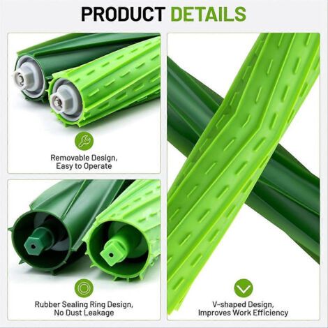 NALOOKAMIC Pièces de rechange pour brosses à rouleau en caoutchouc pour iRobot Roomba E5 E6 E7 J7 J7+ J7 Plus I8 I8+ I7 I7+ I4 I4+ (1/4)