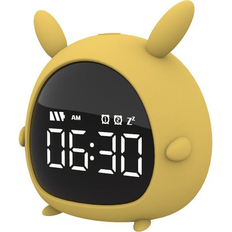 Réveil enfants numérique, filles garçons LED réveil numérique enfants réveil sans tic tac, compte à rebours snooze voyage réveil réveil fort (1/4)