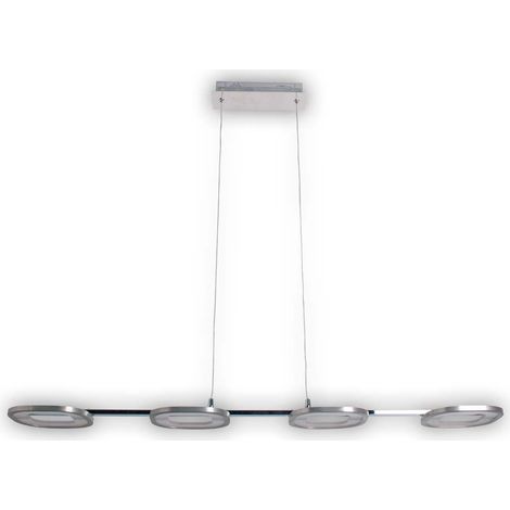 Hängelampe Pendellampe Esstischleuchte silber LED Wohnzimmerlampe H 150 cm