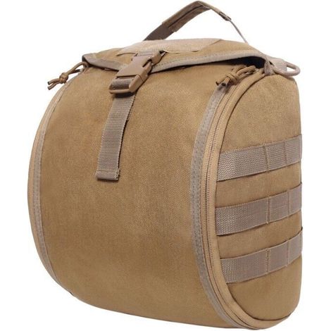 Sac de Rangement pour Casque Tactique, Pochette Ventrale Dérapide avec Attache MOLLE, Sacoche Polyvalente en Couleur Kaki pour Gilet Tactique et Activités Extérieures (1/5)