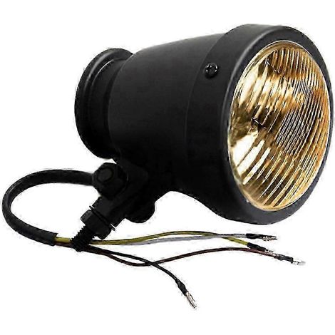 Phare rond noir 4 pouces H4 12V pour moto personnalisée (1/5)