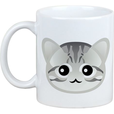 Tazza con grafica e scritta "American Shorthair" realizzata da Art-Dog. (1/5)
