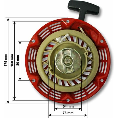 LIFAN Ersatzteil für 6,5 PS Benzinmotor Handstarter, Seilstarter für leistungsstarken 4-Takt Motor, Benzin Motor Hubraum 196 ccm E10 kompatibel