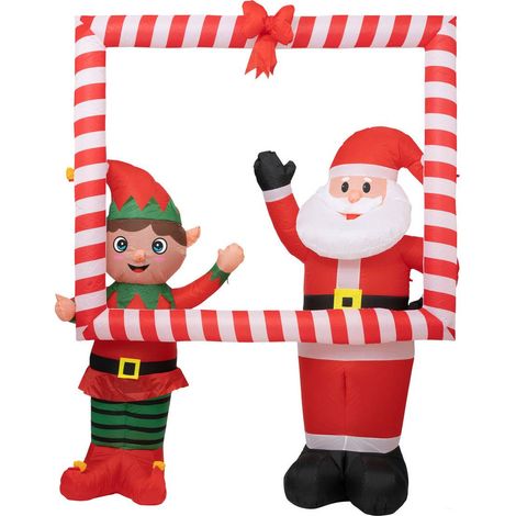 Cornice gonfiabile per babbo natale ed elfo h.180cm - Atmosphera créateur d'intérieur (1/2)