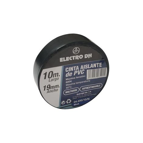 Cinta Aislante PVC 10mx19mm. NEGRA