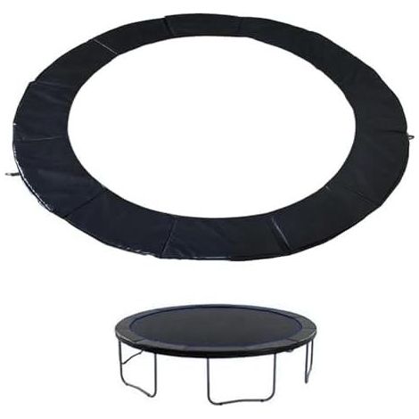 Wasserdichte Schutzmatte für Trampolin, Ersatz-Seitenabdeckung für Trampolin (Schwarz, 1,83 m) (1/5)