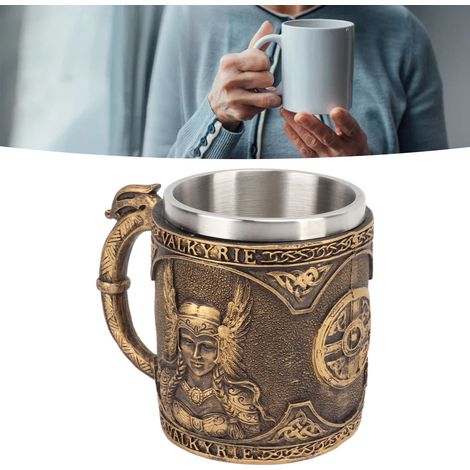 Gobelet en résine et acier inoxydable, bouteille d'eau, double paroi haute température, gobelet à bière/boissons pour bar/famille, cadeau étudiant. (1/5)
