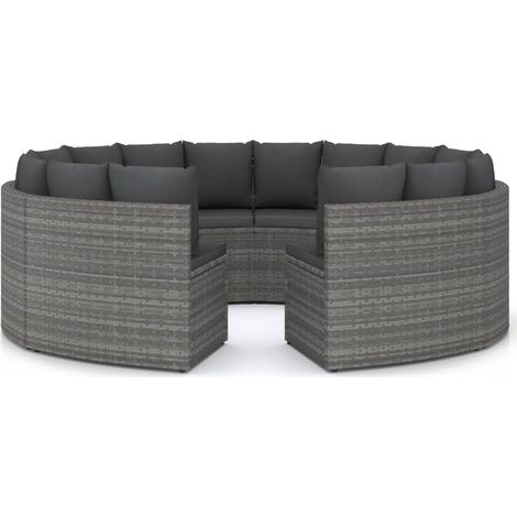 Maison Exclusive - 8-tlg. Garten-Sofagarnitur mit Auflagen Poly R