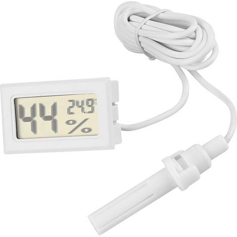 Thermometer Hygrometer with External Probe, LCD Indoor/Outdoor Display, for Reptiles and Terrariums (1/5)