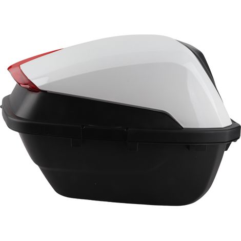 Coffre arrière de Scooter étanche et résistant aux chocs, grande capacité, boîte supérieure universelle pour moto, blanc. (1/4)