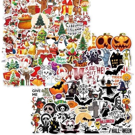 Autocollants Halloween citrouilles - ECELEN - lh1023fsdeo01gc - Décoration de fête - Enfant 10 couleurs disponibles Multic STICKERS (1/3)