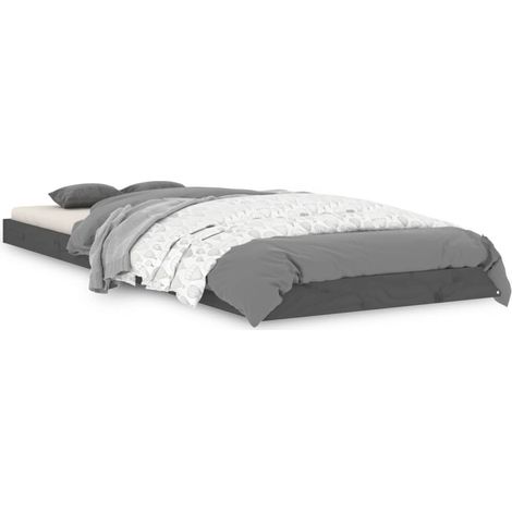 Maison Exclusive - Estructura de cama madera maciza pino gris 75x