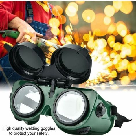 Lunettes de Soudure Avant Rabattables Lunettes de Protection pour Soudeuses avec Objectif 50mm Lunettes de Protection Utilises (1/4)
