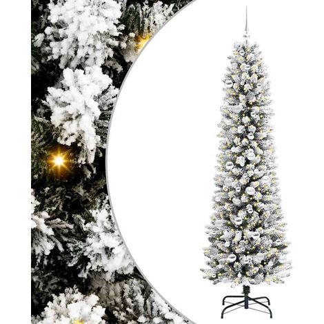 Árbol de Navidad artificial Blanco 210 cm PVC, Metal y Plástico vidaXL (1/5)