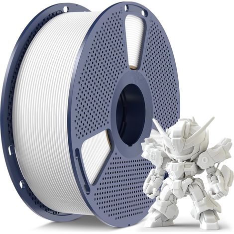 Macaron PLA Meta Filament, 1KG PLA 3D Imprimante Filament 1,75mm, Plus Résistant, Précision Dimensionnelle +/- 0.02mm, Compatible avec les Imprimantes 3D FDM, Bobine de 1KG, Blanc (1/5)
