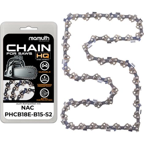 Chaîne de scie 20cm 1.1mm 3/8" 33TG pour NAC PHCB18E-B15-S2 (1/4)