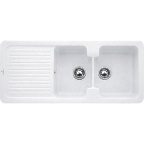 V&B Spüle SUBWAY 45 COMPACT 650x510mm Be re Handbet. stone whote C+