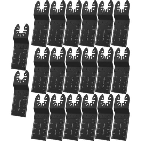 20-teiliges 34-mm-Multifunktions-Sägeblatt-Oszillier-Set, Multifunktions-Maschinenblatt, oszillierendes Sägeblatt, Holzbearbeitung, Kohlenstoffstahl, Holzbearbeitungs-Sägeblätter mit Tiefenmarkierung (1/5)