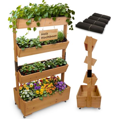 Vertikalbeet Strend Pro, 4-stöckig, mit Rädern, 85x45x147 cm (1/5)