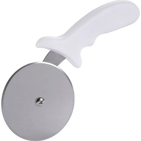 Roulette à Pizza, Coupe Pizza en Acier Inoxydable, Découpe Pizza, Trancheuse à Pizza Professionnelle, Couteau Pizza avec Poignée Antidérapante, Pizza Cutter pour Pizzas Crêpes Gâteaux (Blanc) (1/5)