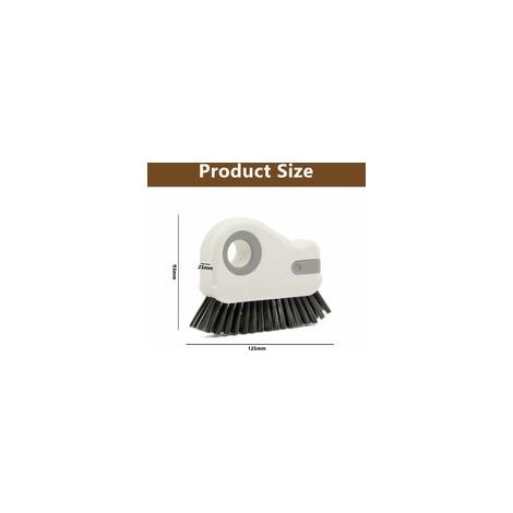Rainure Nettoyage Brosse Fenêtre Brosses - 2 en 1 Multifonction Rainure Rail Rapide Nettoyage Outil pour Nettoyer Les fenêtres pour Salle de Bain de Cuisine Coins Espaces(gris) (1/4)