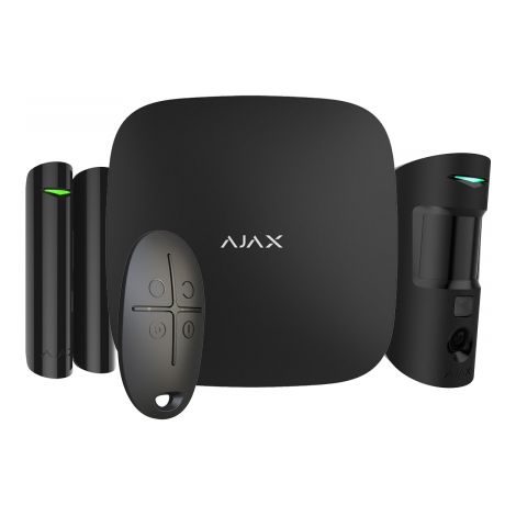 156256 - Jeweller - StarterKit Cam Plus HDR (8EU) - Hub 2 Plus, MotionCam, DoorProtect, SpaceControl - couleur black - Ajax sécurité sans fil