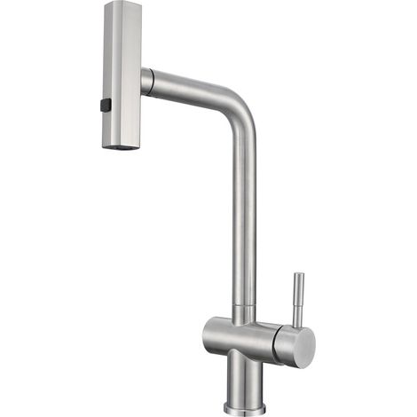 Robinet de cuisine à capteur Dare pivotant à 360 °, robinet d'évier extractible monté sur comptoir, eau chaude et froide, robinet à sorties multiples, facile à installer