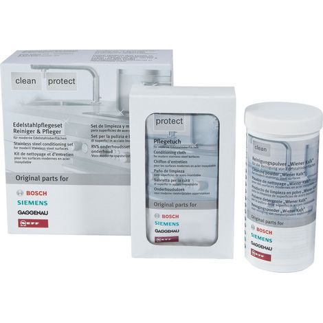 Kit di pulizia e manutenzione per superfici in acciaio inox - Accessori e prodotti - BOSCH - 2981694242001183009 (1/2)