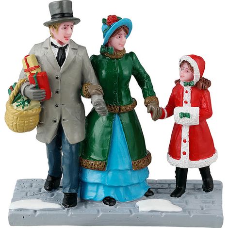 Personaggi per villaggio di Natale "Shopping alla vigilia di Natale" (1/2)