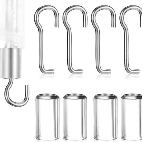 4 Sets mit Ersatzteilen für Jalousienstäbe, bestehend aus Haken, Stangenführungen und Schlaufen. (1/5)