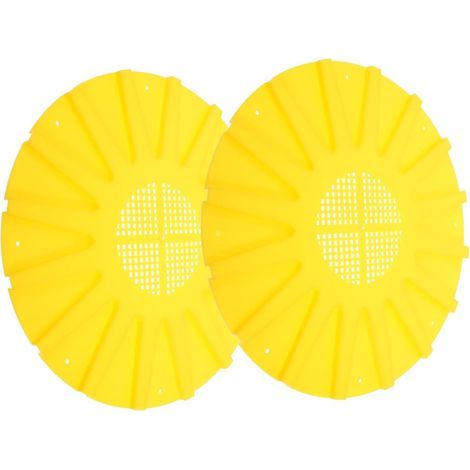 2 Stück Runde Bienenstock Bienenfluchtwannen aus Gelbem Abs (1/5)