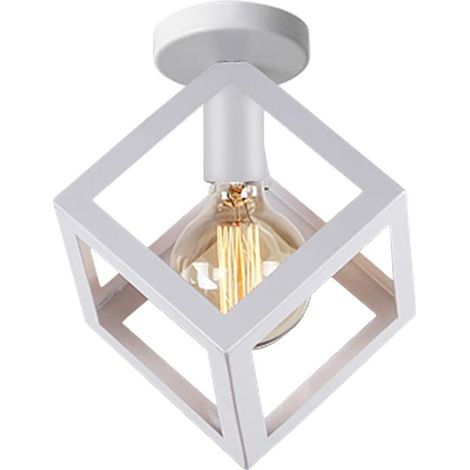 Industrial Ceiling Light White Vintage Ceiling Lights Cage Chandelier Retro Ceiling Light Indoor Home
