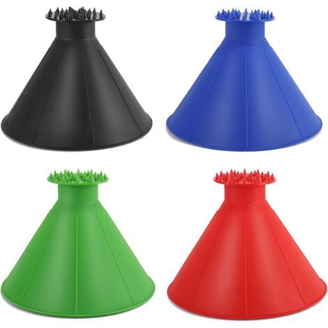 Grattoir À Glace Grattoirs À Glace Magiques pour Pare-Brise De Voiture Pare-Brise Cône De Glace Entonnoir De Ravitaillement Pelle À Neige Essuie-Glace Brosse Grattoir Rond Enlèvement(4pcs )