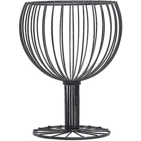 Panier à Fruits et Légumes en Fer Forgé Géométrique, Design Creux Élégant pour Cuisine et Salon (1/4)