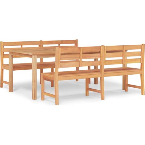 Maison Exclusive - Set da Pranzo per Giardino 3 pz in Legno Massello di Teak