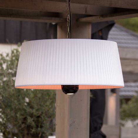 Chauffe-terrasse avec éclairage Alix 74cm pendant - blanc (1/5)