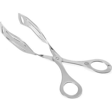 Pince À Gâteaux - Acier Inoxydable - Forme Coquille - Lavable En Lave-Vaisselle - Longueur 220 Mm - 1 Pièce